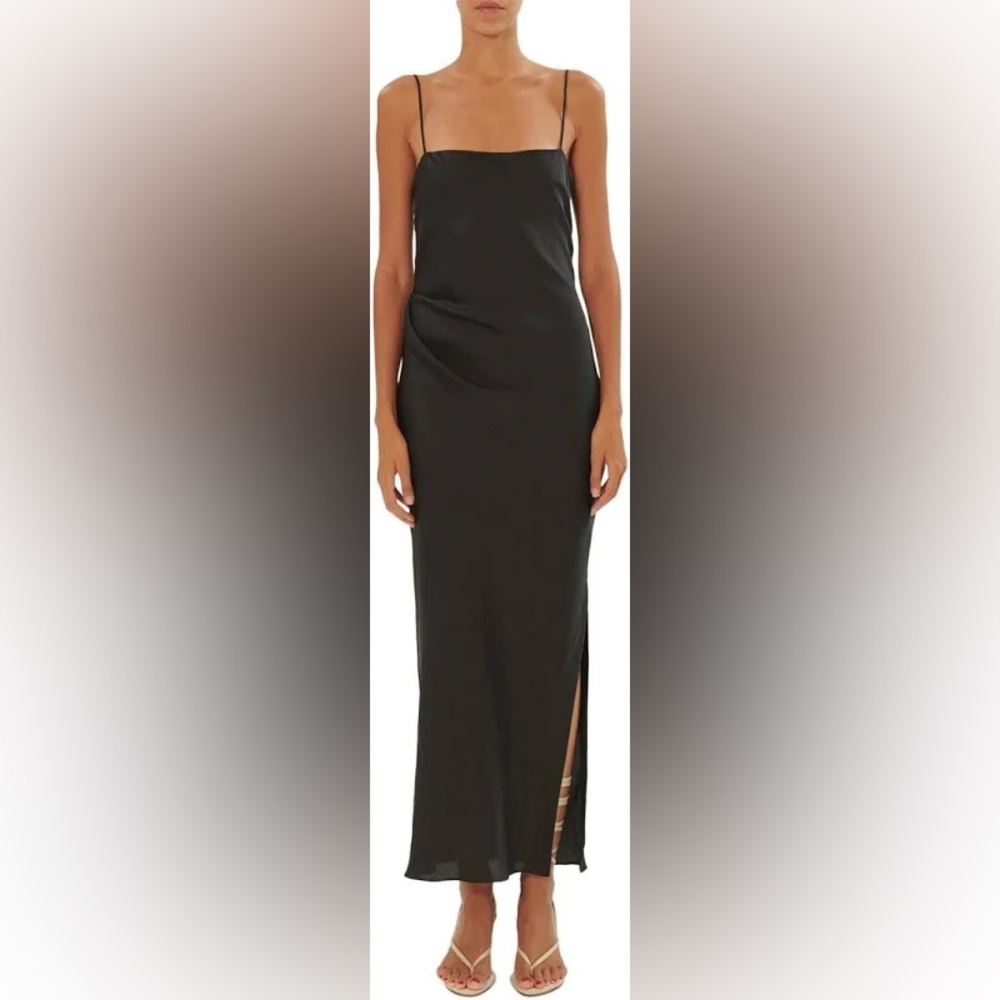 IRO Black Maxi Dress Side Slit 36 Small. Timeless & Elegant. Cocktail. Like New!